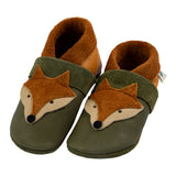 SV - Fuchs - Khaki Barfußschuhe, Hausschuhe und Krabbelschuhe, IVN Naturleder zertifiziert