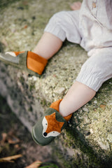 SV - Fuchs - Khaki Barfußschuhe, Hausschuhe und Krabbelschuhe, IVN Naturleder zertifiziert