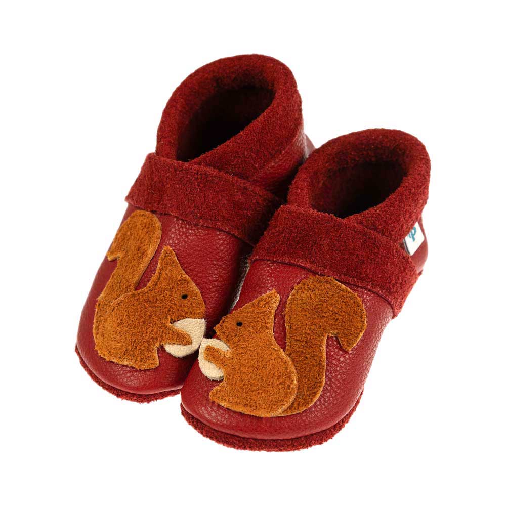 Eichhörnchen - Barfußschuhe, Hausschuhe und Krabbelschuhe, IVN Naturleder zertifiziert