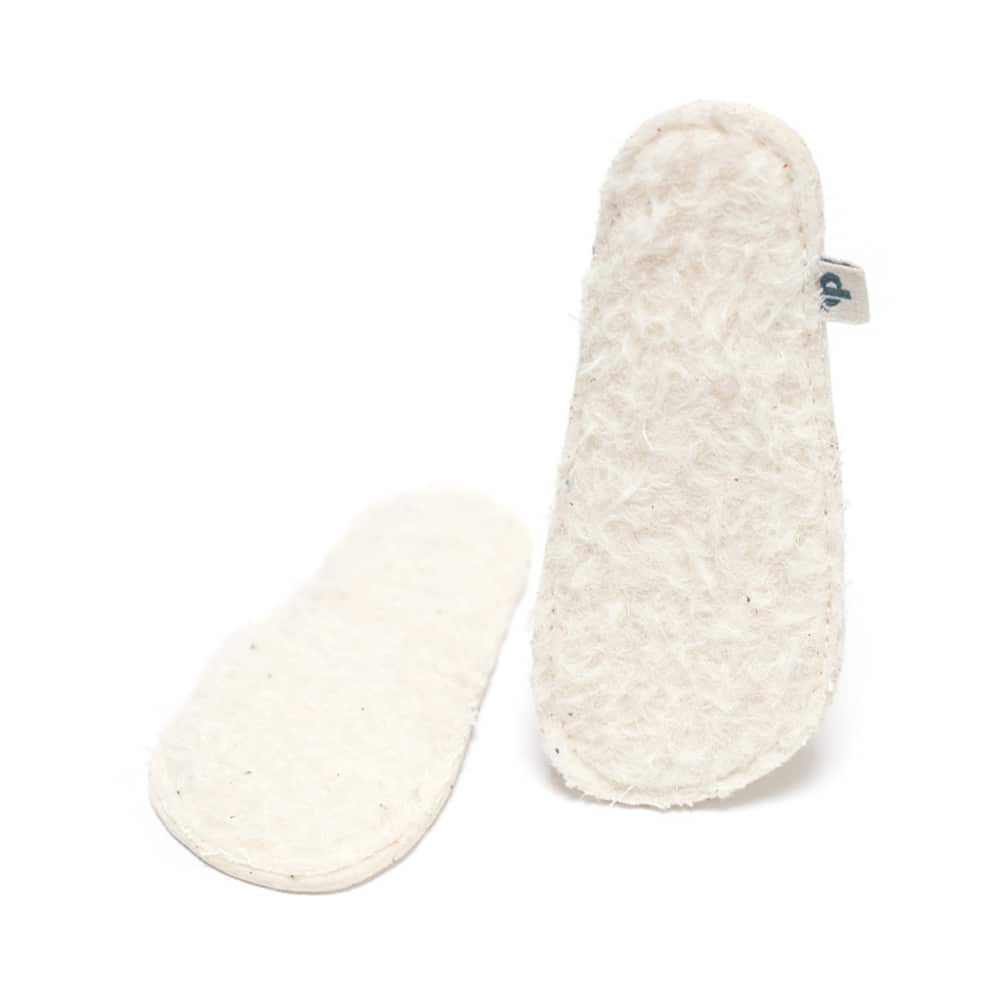 Combination sole with alpaca-mohair plush