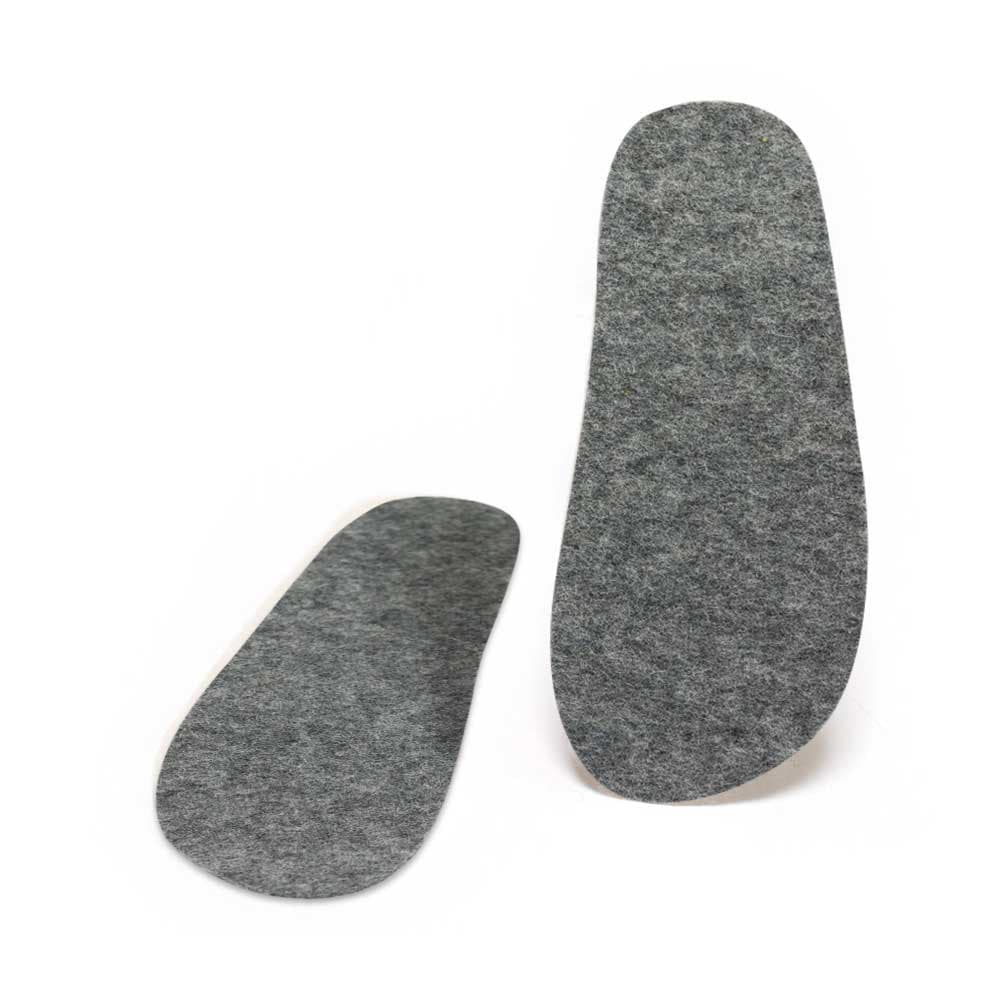 ORGANIC wool felt sole grey (mulesing-free)