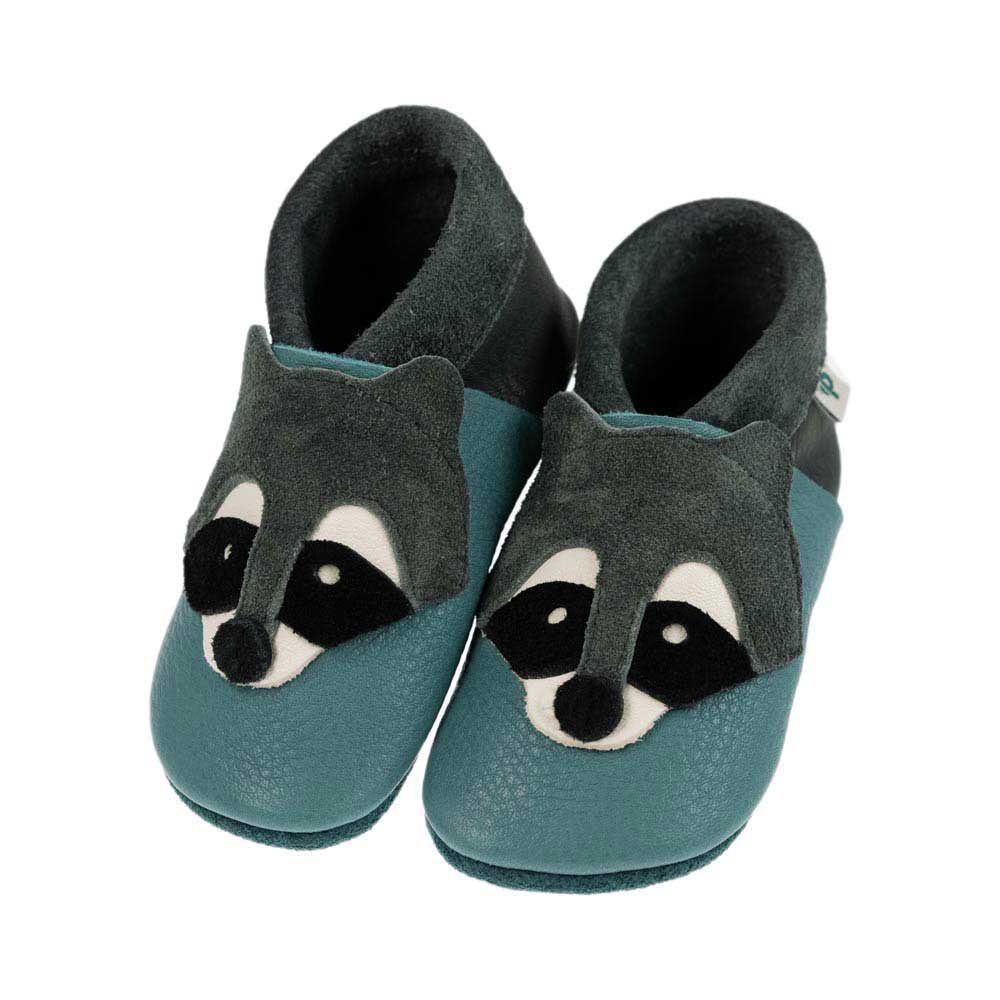 Raccoon - crawling shoes and slippers made of natural leather