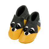 Raccoon - crawling shoes and slippers made of natural leather