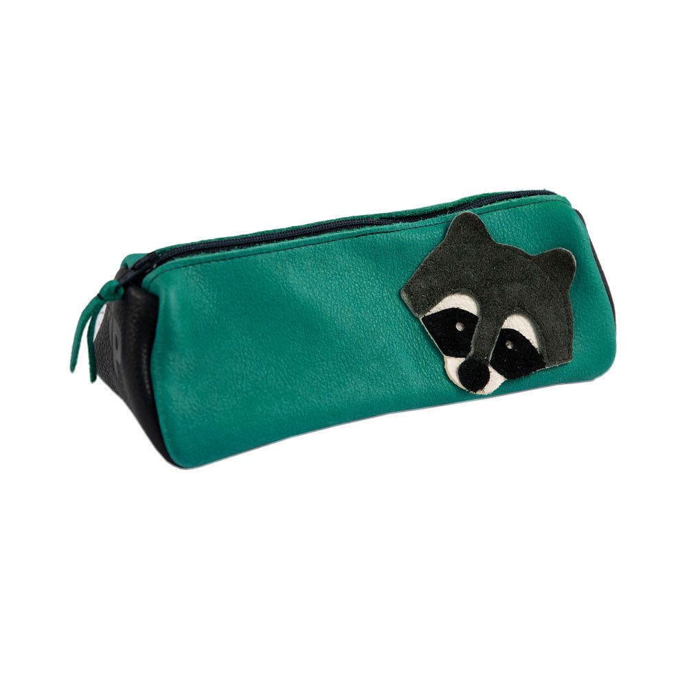 Pencil case raccoon (waikiki/gentian)