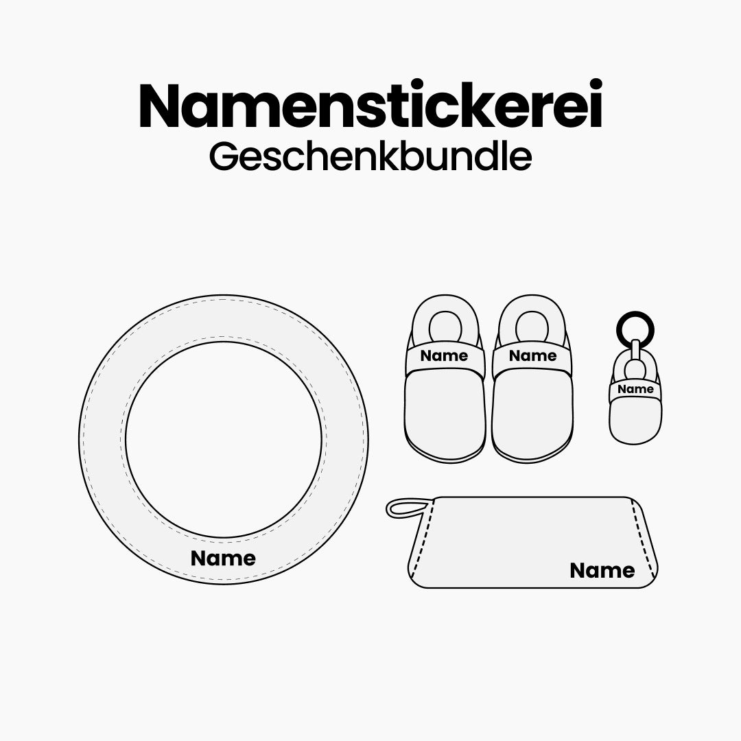 Namensstickerei - gesamtes Geschenkbundle