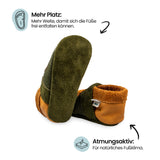 Fox - crawling shoes and slippers made of natural leather