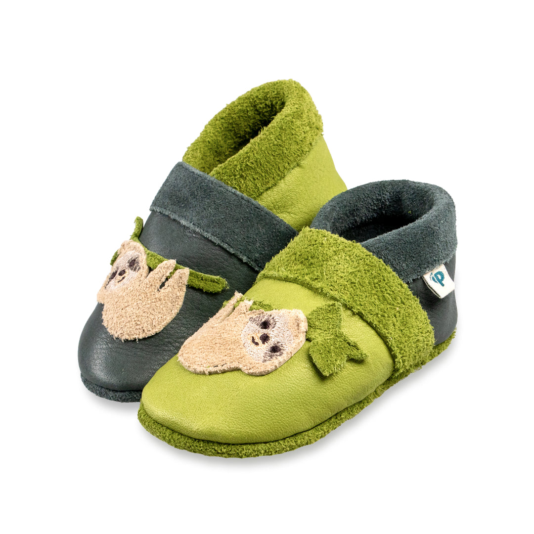 Sloth - crawling shoes and slippers made of natural leather