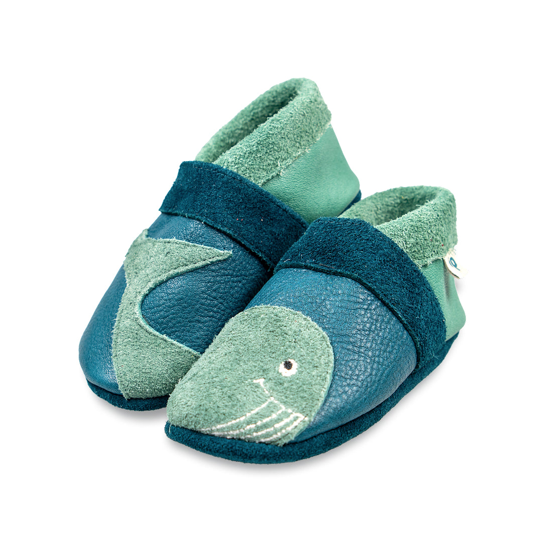 Großer Wal - Barfußschuhe, Hausschuhe und Krabbelschuhe, IVN Naturleder zertifiziert