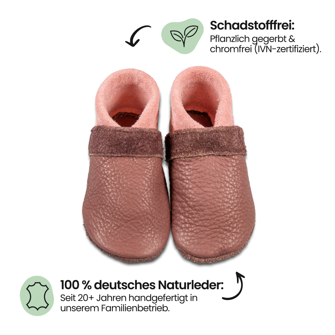 Roseberry/Rosa - Ecolinos, Barfußschuhe, Hausschuhe und Krabbelschuhe