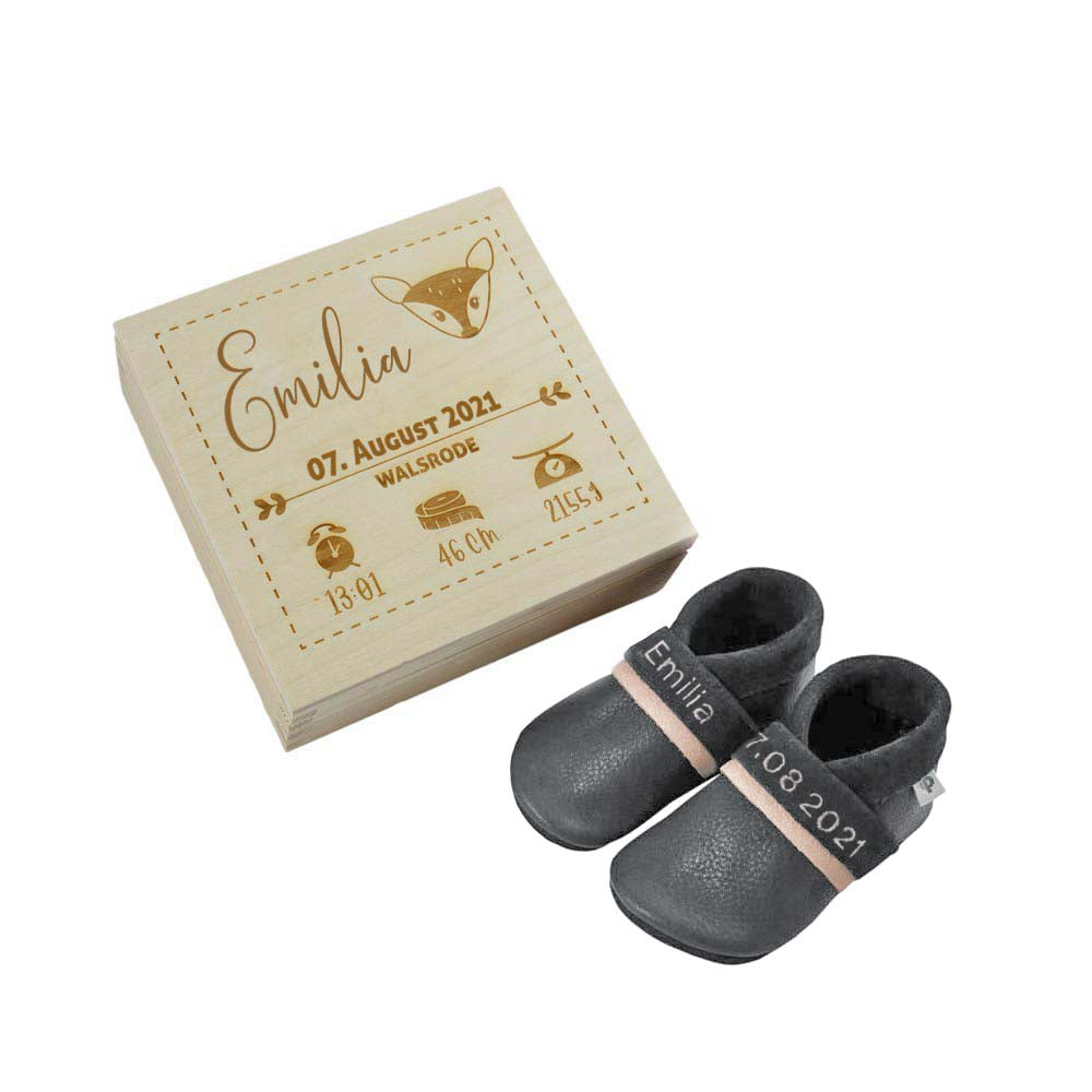 Geschenkset Geburt mit Holzbox Fuchs