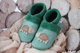 Summer Turtle - crawling shoes and slippers made of natural leather