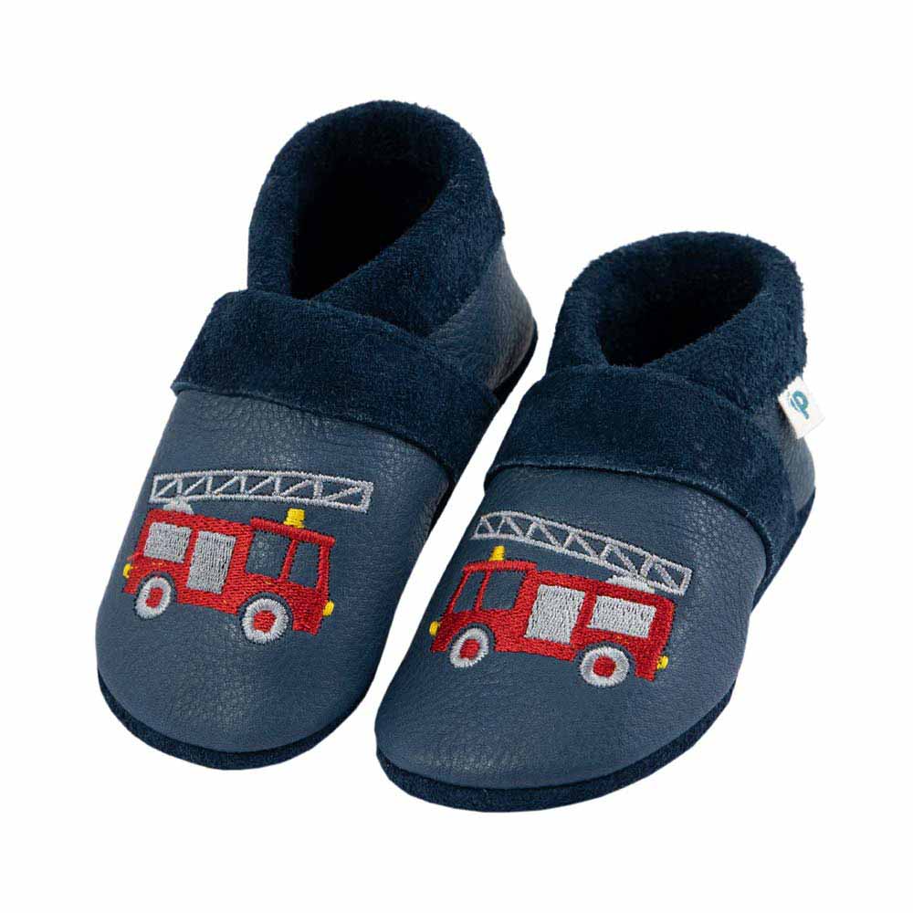 Fire brigade - crawling shoes and slippers made of natural leather