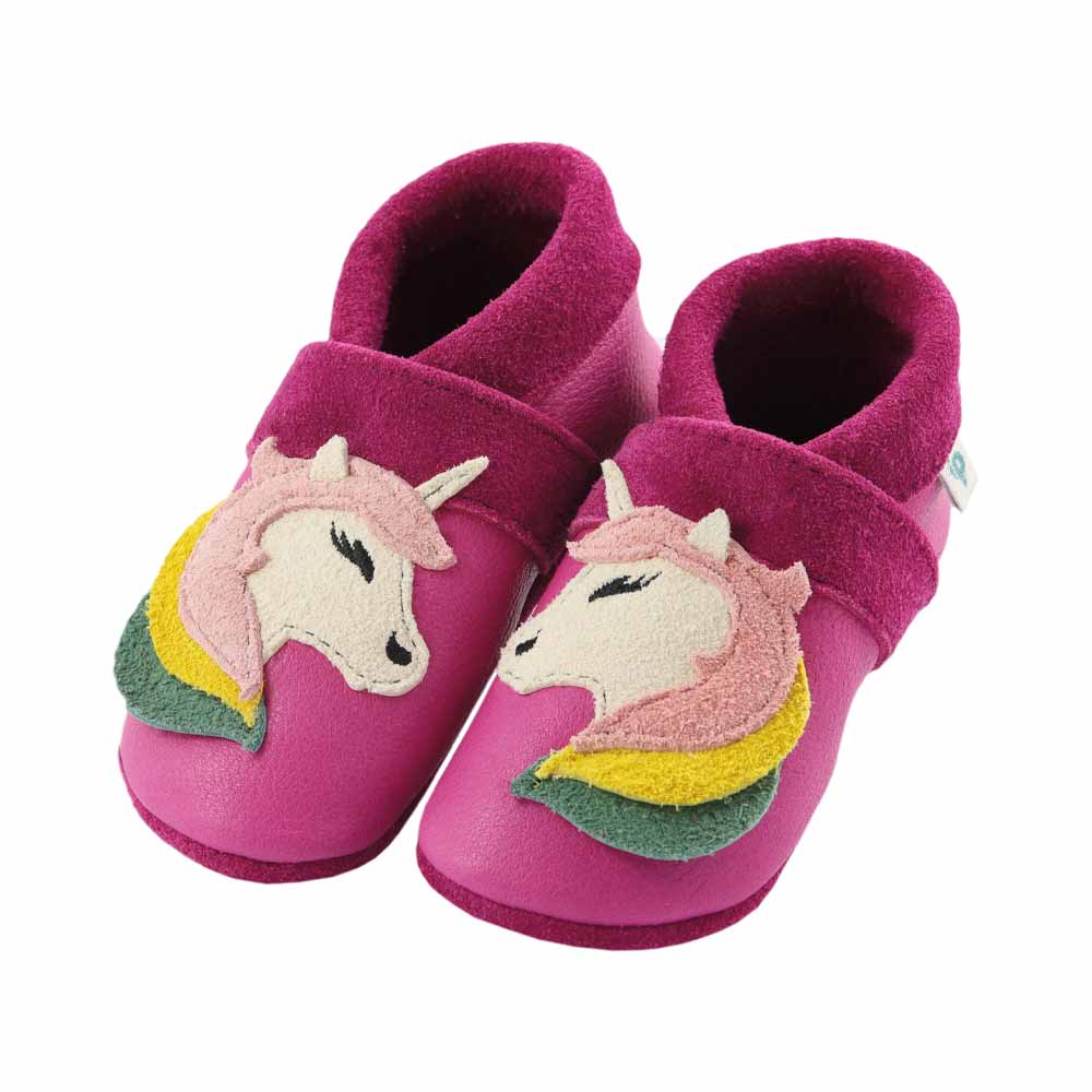 Unicorn - crawling shoes and slippers made of natural leather