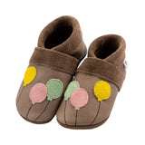 Balloons - crawling shoes and slippers made of natural leather