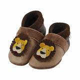 Lion - crawling shoes and slippers made of natural leather