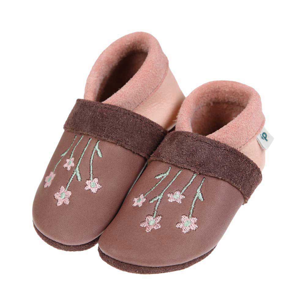 Stickblümchen - crawling shoes and slippers made of natural leather