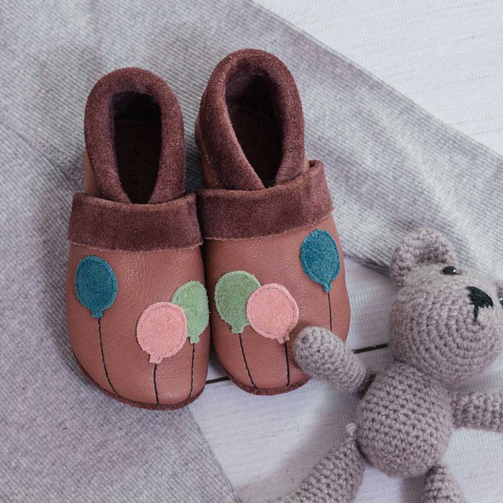 Luftballons - Barfußschuhe, Hausschuhe und Krabbelschuhe, IVN Naturleder zertifiziert