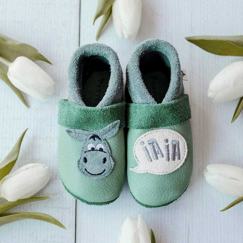 Esel iAiA - crawling shoes and slippers made of natural leather