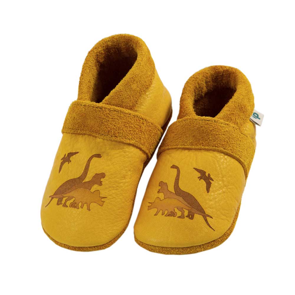 Dinos 4 you - Krabbelschuhe und Hausschuhe, IVN Naturleder zertifiziert