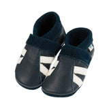 Sportolino with stripes - crawling shoes and slippers made of natural leather