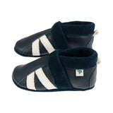 Sportolino with stripes - crawling shoes and slippers made of natural leather