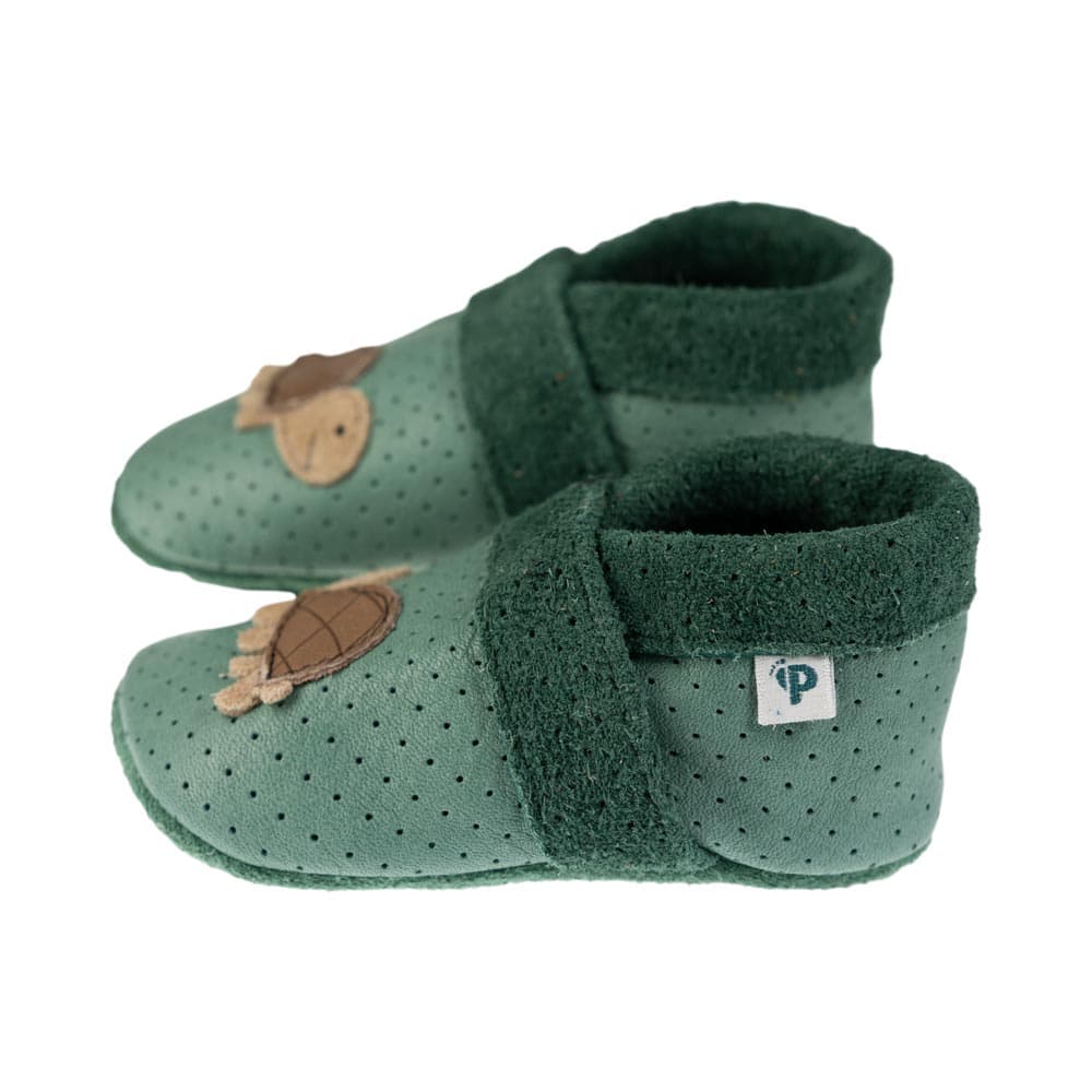 Summer Turtle - crawling shoes and slippers made of natural leather