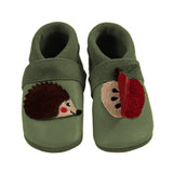 Monkey with banana - crawling shoes and slippers made of natural leather