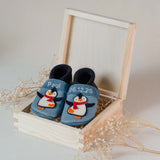 Geschenkset Geburt mit Holzbox Pinguin